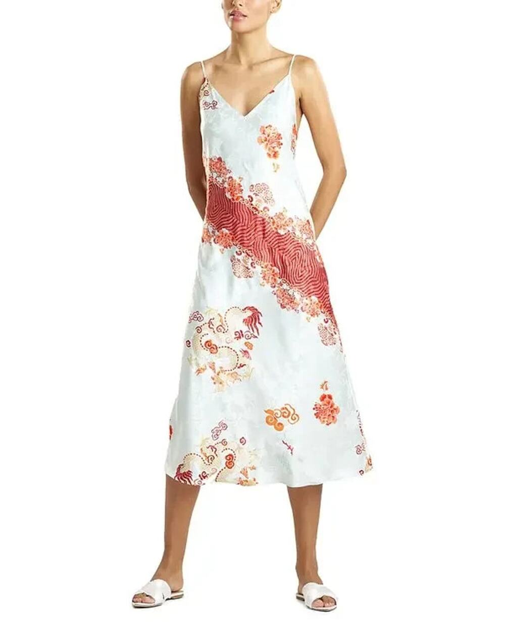 Natori imperial dragon sleeveless boho nightgown Size X-Small A011183